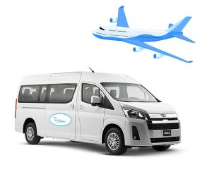 Transferes Aeroporto Cancun - Carrinha de transporte privado e avião a chegar ao México