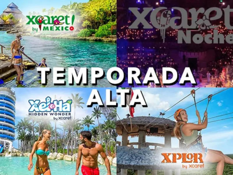 Parques do Grupo Xcaret em temporada alta