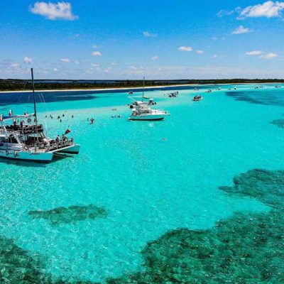 Cozumel - Recifes de coral, el cielo e el cielito (em Catamaran)