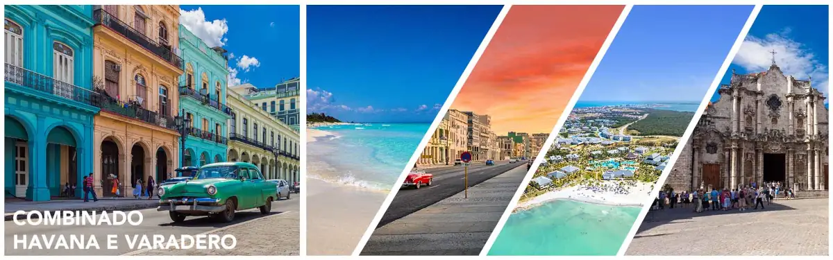 Combinado Havana e Varadero: Carro clássico em Havana Velha e praia de Varadero